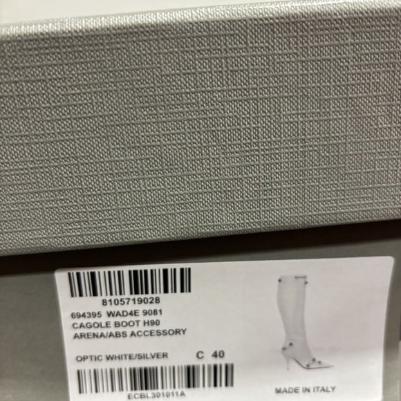Balenciaga Women’s Cagole H90 Boot Optic White, Size US 10 M, C 40 - Picture 6 of 6